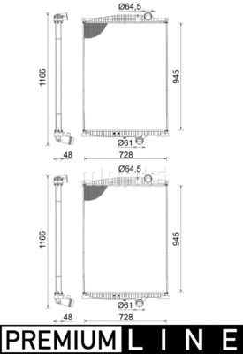 Radiator, engine cooling (WG2183093)