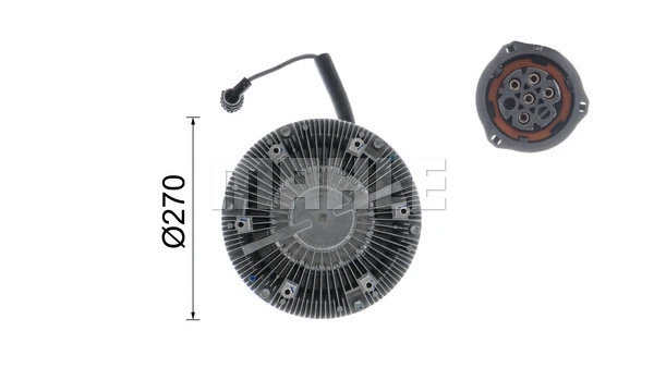 Clutch, radiator fan