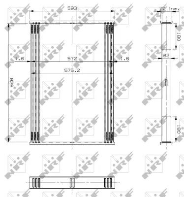 Radiator Core, charge air cooler