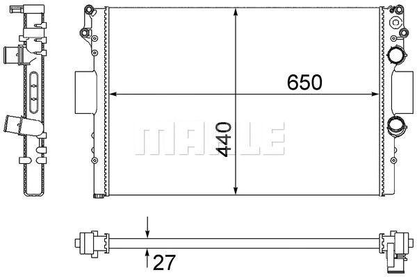 Radiator, engine cooling