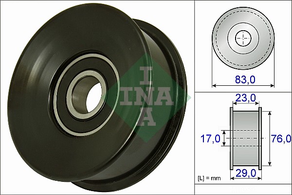 Deflection/Guide Pulley, V-ribbed belt (WG1253149)
