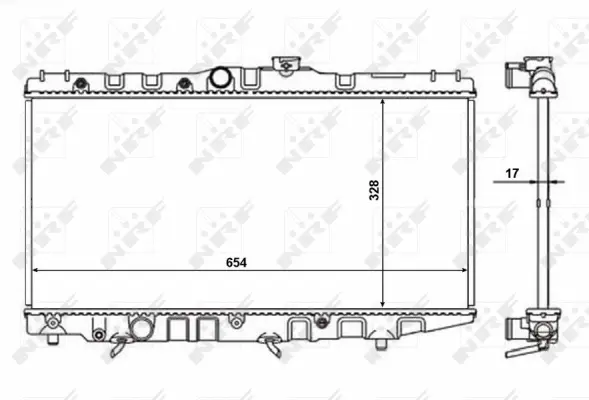 Radiator, engine cooling (WG1723058)