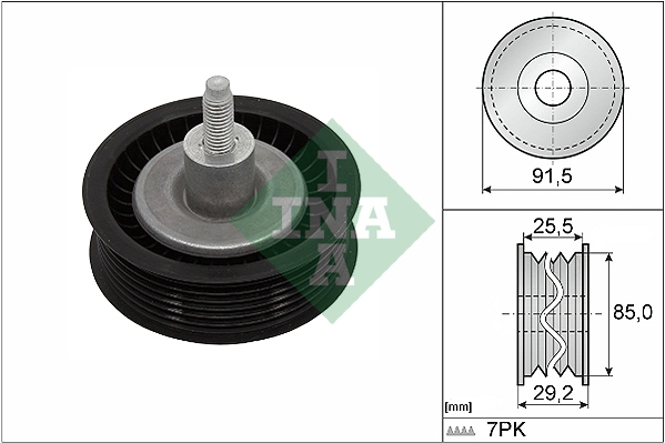 Deflection/Guide Pulley, V-ribbed belt (WG1903348)