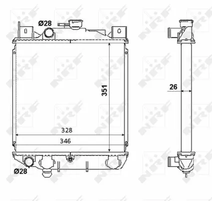 Radiator, engine cooling (WG1722232)