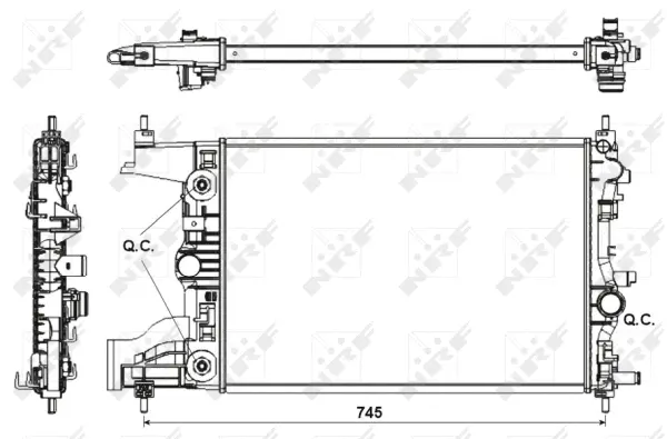 Radiator, engine cooling (WG1722089)