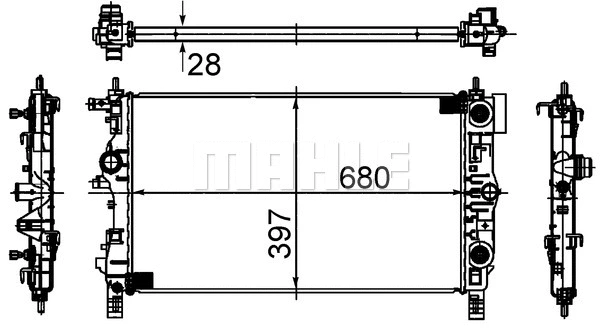 Radiator, engine cooling