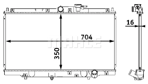 Radiator, engine cooling