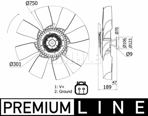 Fan, engine cooling (WG2180779)