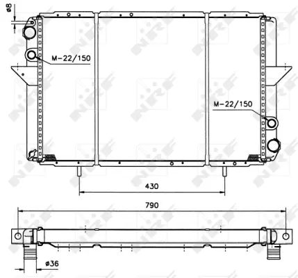 Radiator, engine cooling (WG1721266)