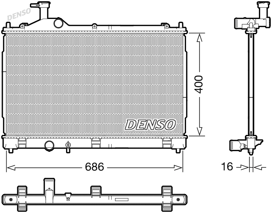 Radiator, engine cooling (WG2270675)
