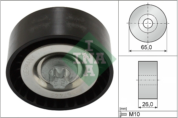Deflection/Guide Pulley, V-ribbed belt (WG1253077)