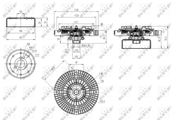 Clutch, radiator fan