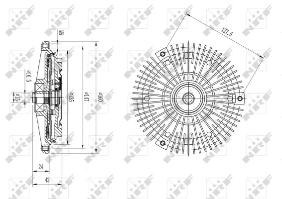 Clutch, radiator fan