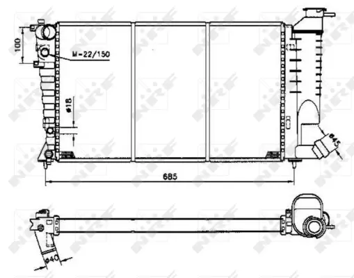 Radiator, engine cooling (WG1723218)