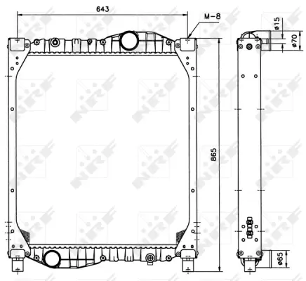 Radiator, engine cooling (WG1721656)