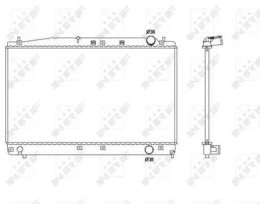 Radiator, engine cooling (WG1722345)