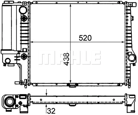 Radiator, engine cooling