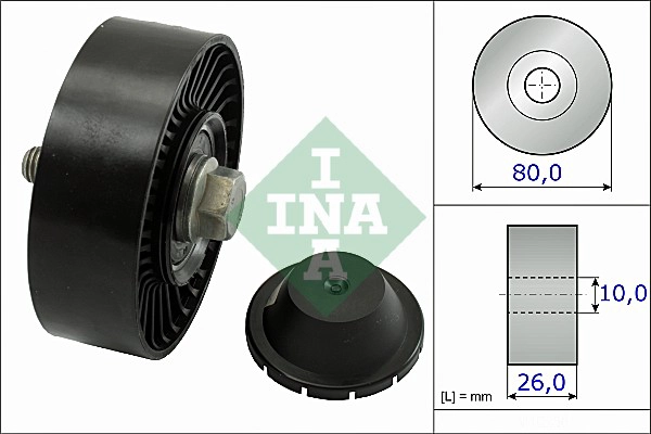 Deflection/Guide Pulley, V-ribbed belt (WG1253033)