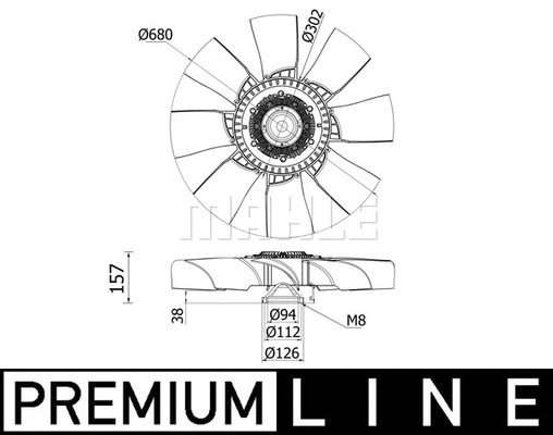 Fan, engine cooling (WG2180772)