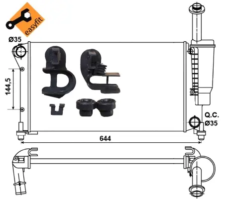 Radiator, engine cooling