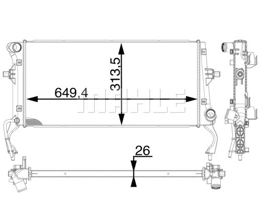 Radiator, engine cooling (WG2182981)
