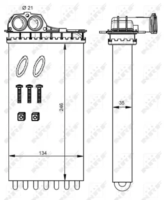 Heat Exchanger, interior heating (WG2162086)