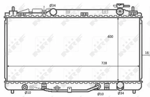 Radiator, engine cooling (WG1723619)