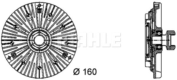 Clutch, radiator fan