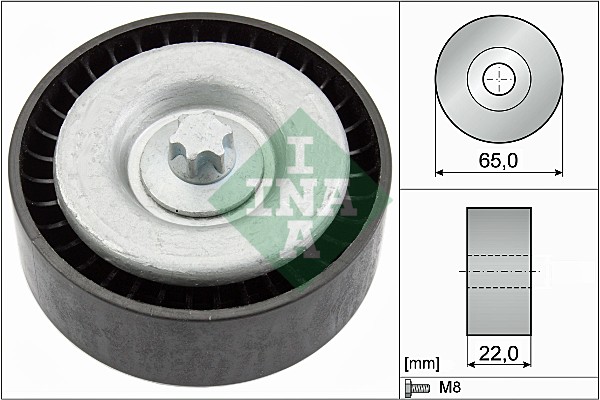 Deflection/Guide Pulley, V-ribbed belt (WG1710122)