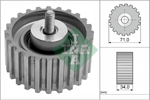 Deflection/Guide Pulley, timing belt (WG1252984)