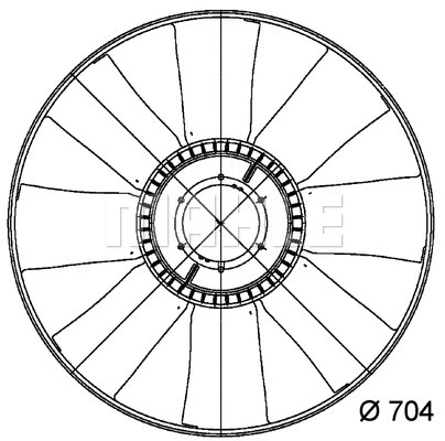 Fan Wheel, engine cooling (WG2180987)