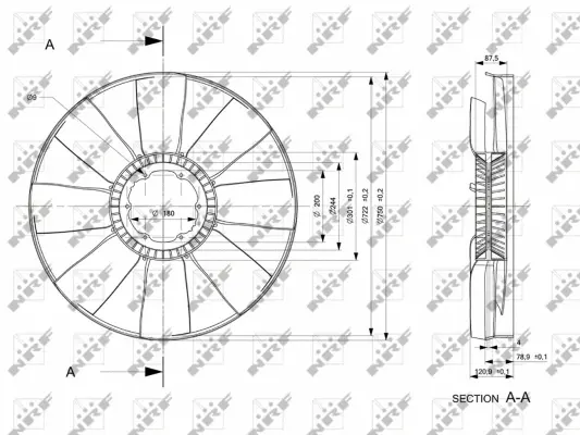 Fan Wheel, engine cooling (WG1721048)