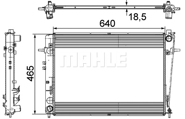 Radiator, engine cooling