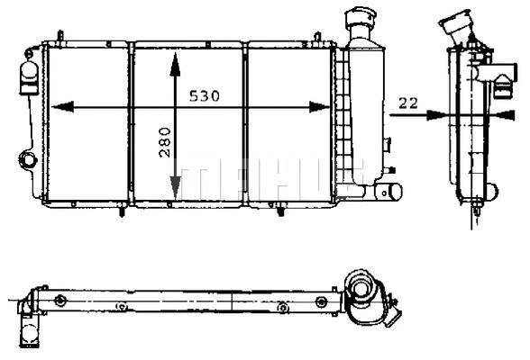 Radiator, engine cooling (WG2183600)
