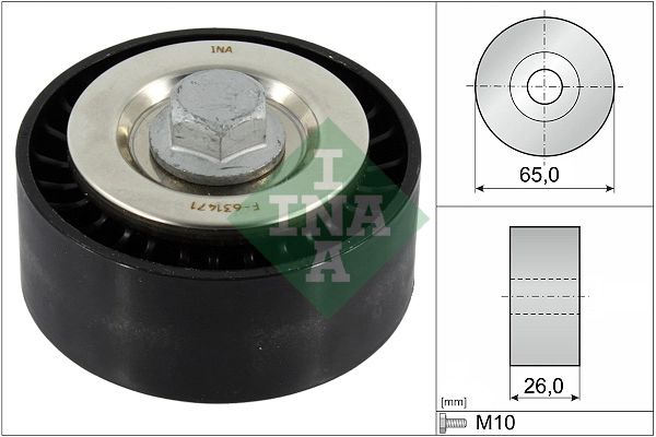 Deflection/Guide Pulley, V-ribbed belt (WG2042899)