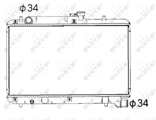 Radiator, engine cooling (WG1722233)