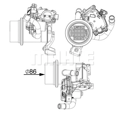 Cooler, exhaust gas recirculation (WG2180239)