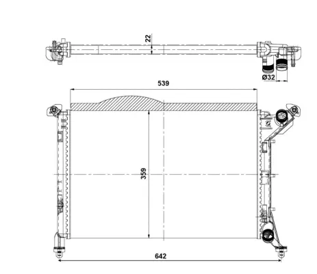 Radiator, engine cooling