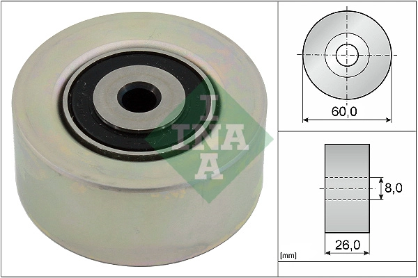 Tensioner Pulley, V-ribbed belt (WG1252407)