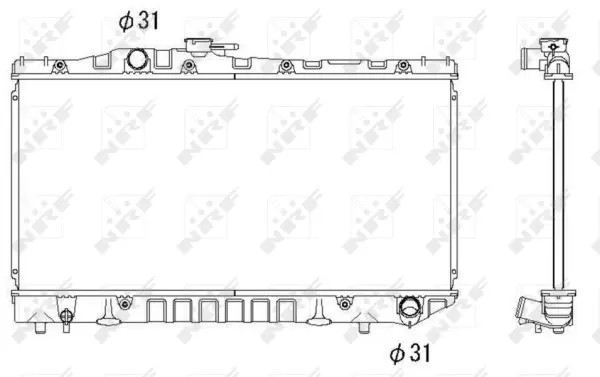 Radiator, engine cooling (WG1721678)