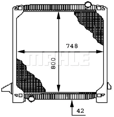 Radiator, engine cooling (WG2183903)
