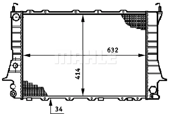 Radiator, engine cooling (WG2183791)