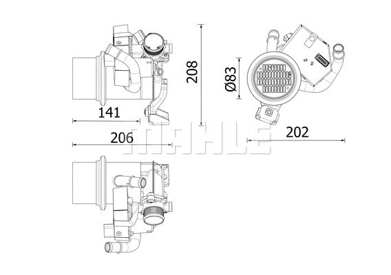 Cooler, exhaust gas recirculation (WG2204713)