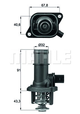 Thermostat, coolant (WG1261868)