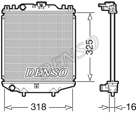 Radiator, engine cooling (WG1919801)
