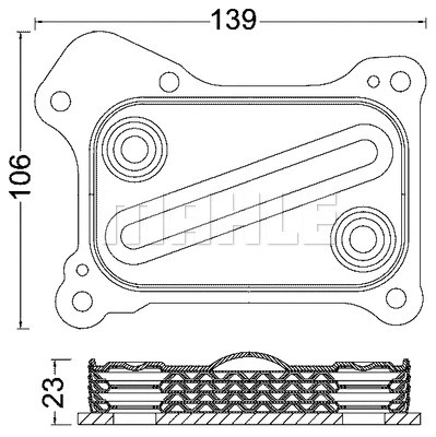 Oil Cooler, engine oil (WG2181137)