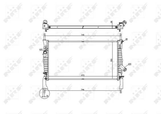 Radiator, engine cooling