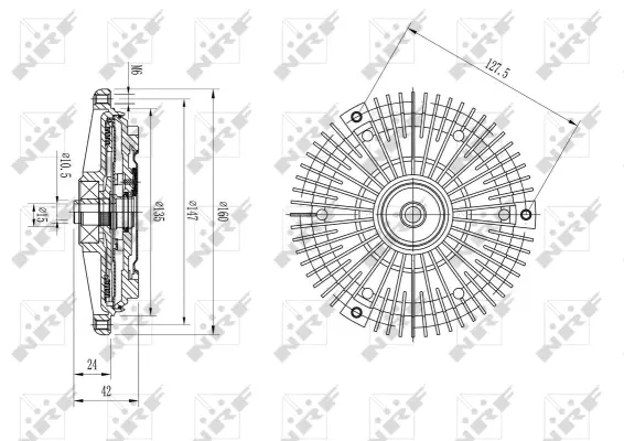 Clutch, radiator fan