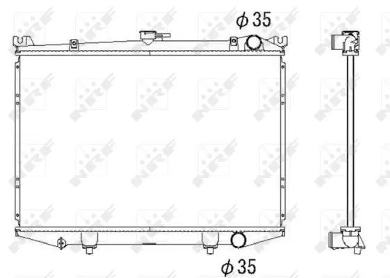Radiator, engine cooling (WG1721683)
