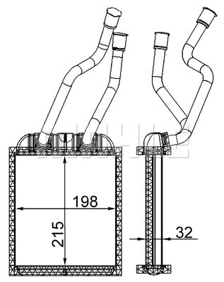 Heat Exchanger, interior heating (WG2180056)